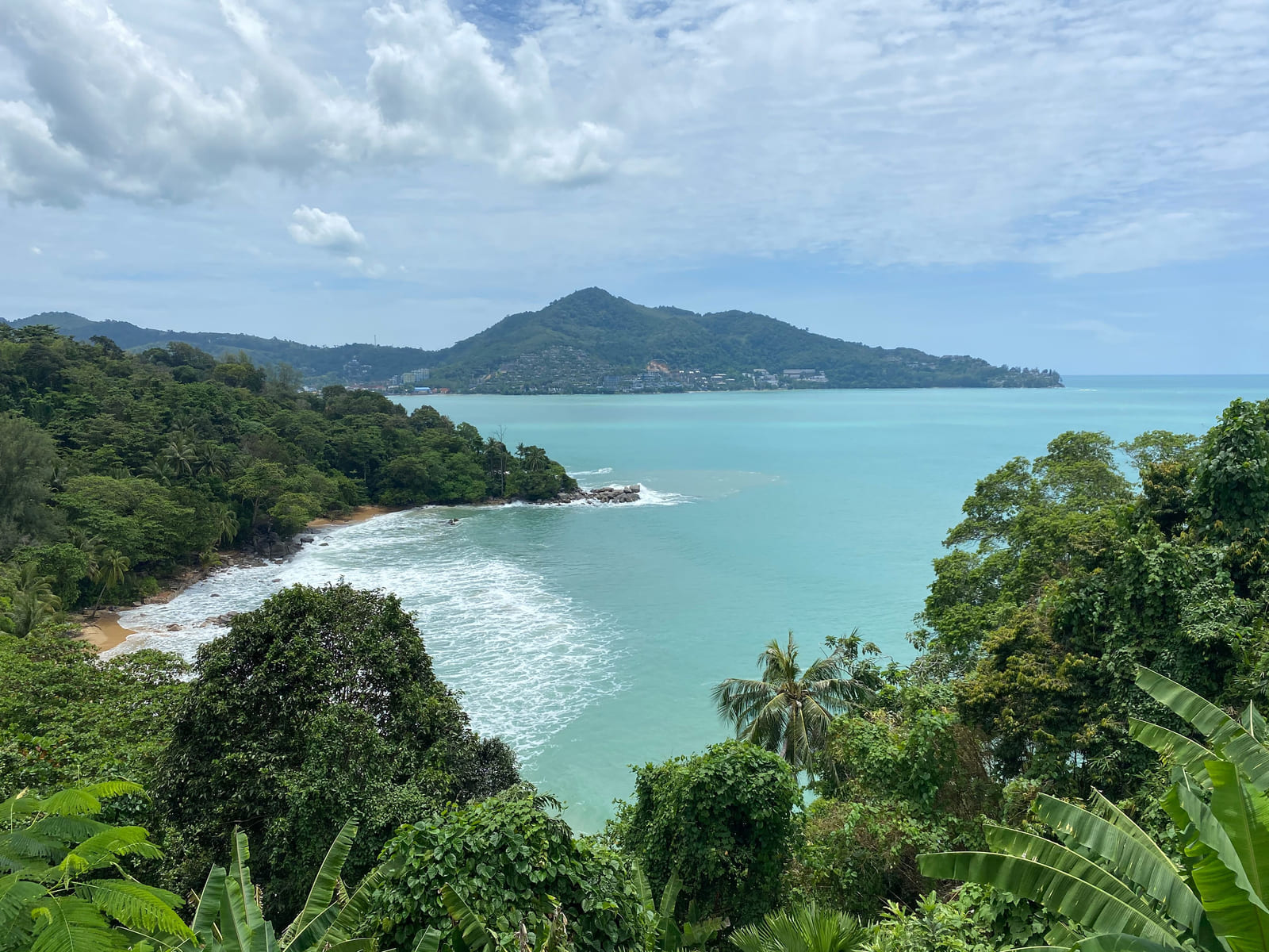 A small cove between headlands on the Phuket coast