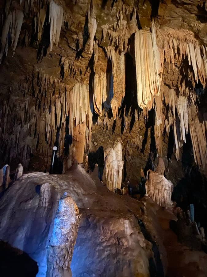 Stalactite formations in a southern-Thailand temple cave