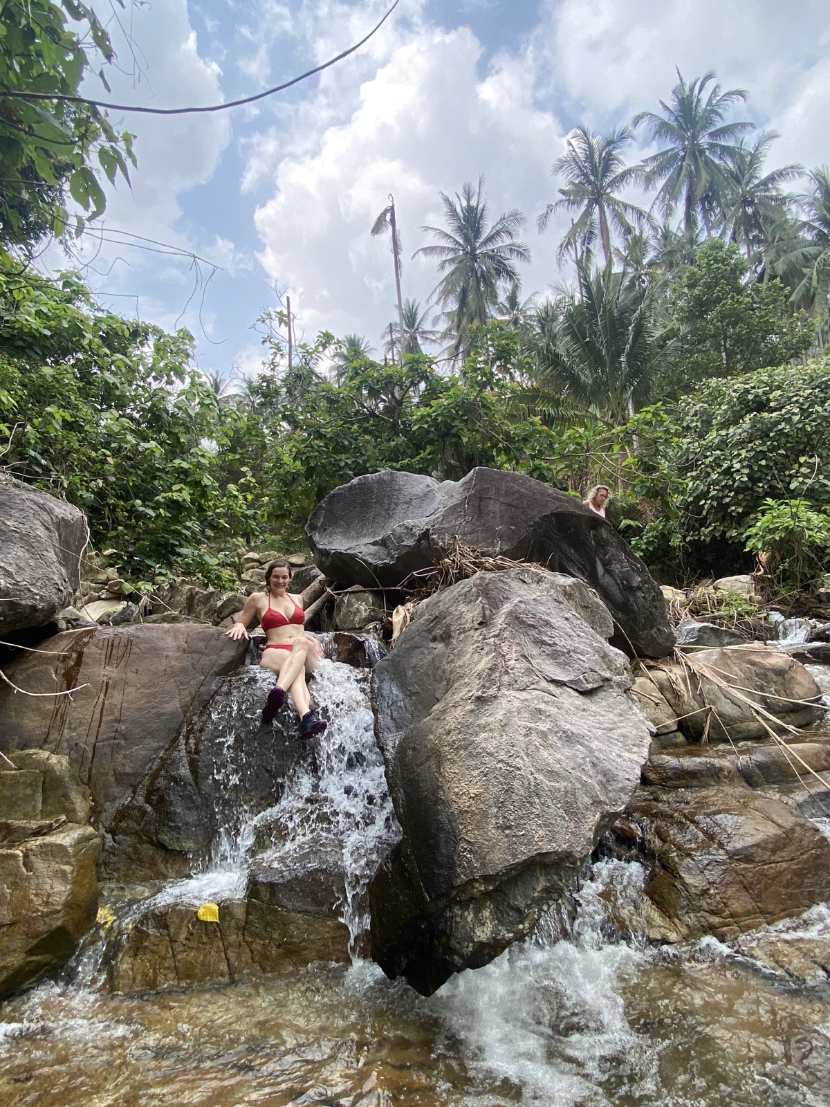Hin Lat Waterfall pools in the hills above Khanom