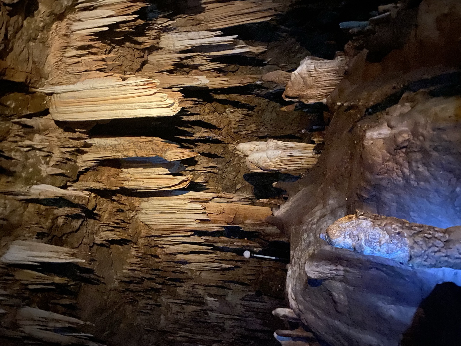 Stalactite formations in a southern-Thailand temple cave